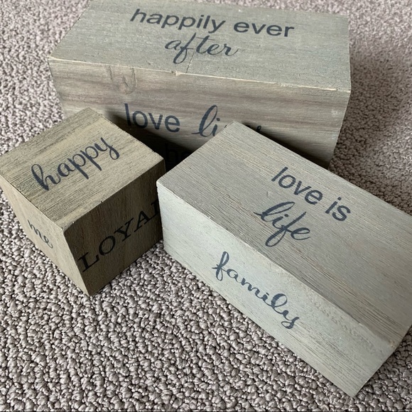 Rustic home decor blocks - Picture 6 of 6